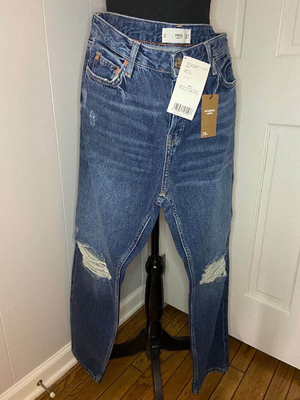 MANGO Relaxed Jeans New With Tag Dark Blue Size 8